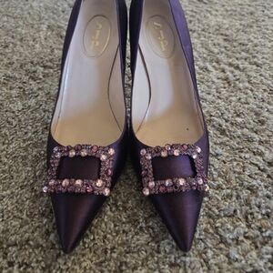 Sarah Jessica Parker Purple Embellished Women's Heels